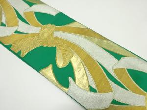 アンティーク　束ね熨斗模様織り出し袋帯（材料）